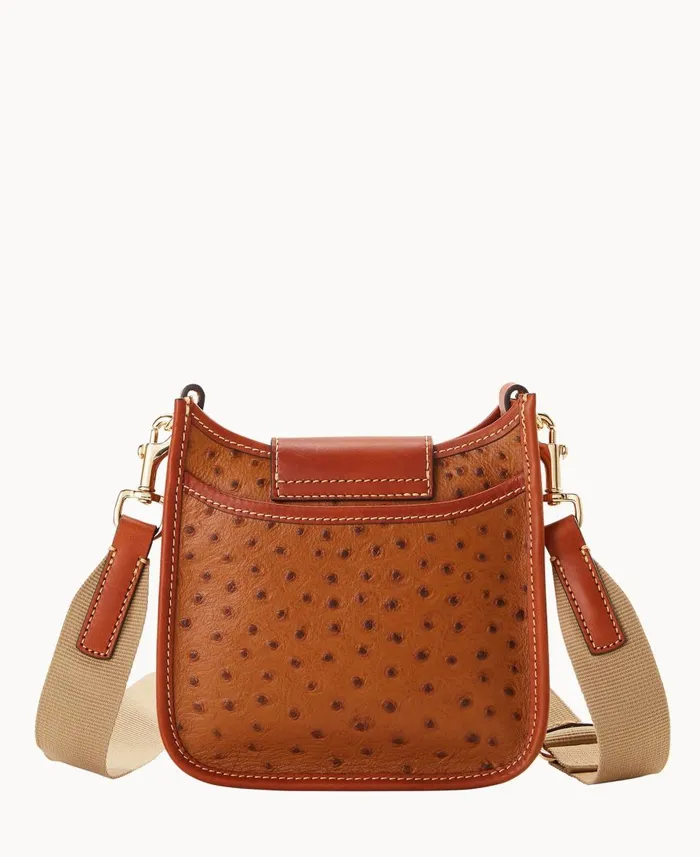 Dooney and Bourke Mini Bags Ostrich Turnlock Messenger 20 Caramel 8211 WomenMen Dooney and Bourke Mini Bags Ostrich Turnlock Messenger 20 Caramel 8211 WomenMen