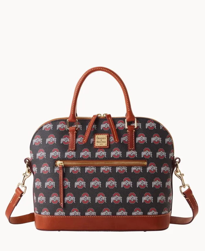 Dooney and Bourke Satchels Collegiate Ohio State University Domed Zip Satchel Ohio State 8211 WomenMen Dooney and Bourke Satchels Collegiate Ohio State University Domed Zip Satchel Ohio State 8211 WomenMen