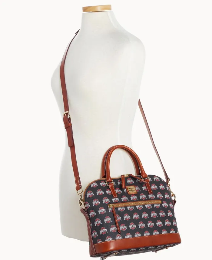 Dooney and Bourke Satchels Collegiate Ohio State University Domed Zip Satchel Ohio State 8211 WomenMen Dooney and Bourke Satchels Collegiate Ohio State University Domed Zip Satchel Ohio State 8211 WomenMen