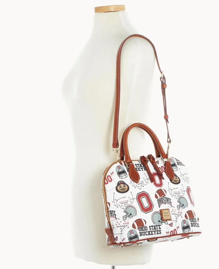 Dooney and Bourke Satchels Collegiate Ohio State University Zip Zip Satchel Ohio State 8211 WomenMen
