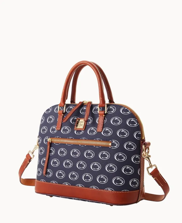 Dooney and Bourke Satchels Collegiate Penn State University Domed Zip Satchel Penn State 8211 WomenMen