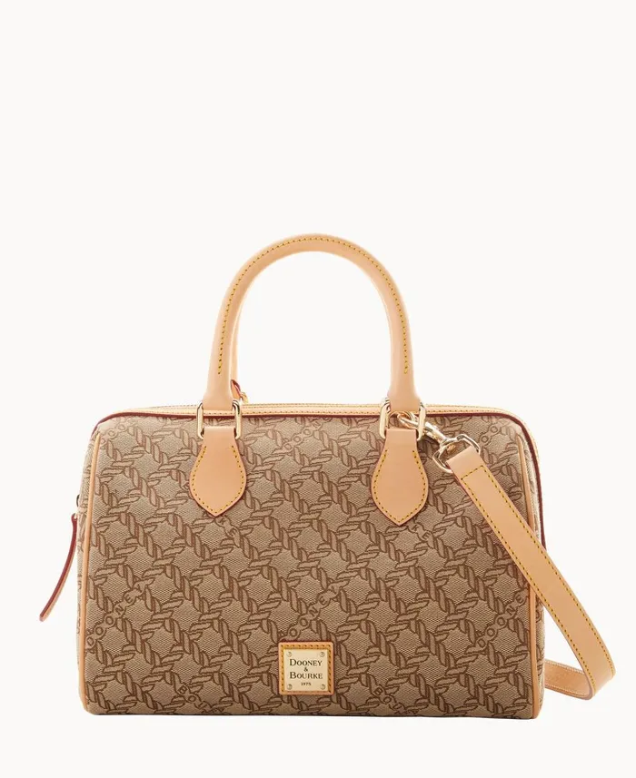 Dooney and Bourke Satchels Maritime Barrel Satchel Brown 8211 WomenMen