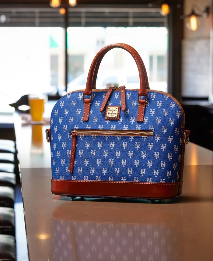 Dooney and Bourke Satchels MLB Mets Domed Zip Satchel Mets 8211 WomenMen