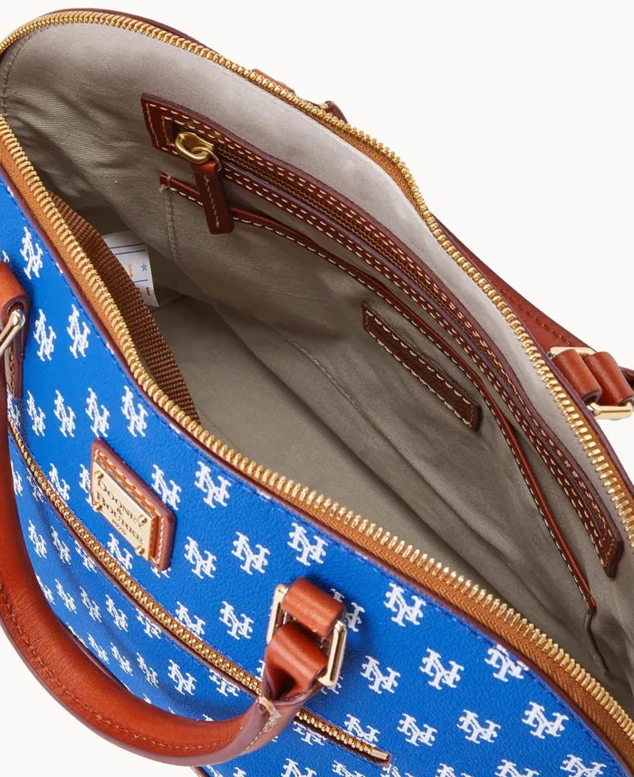 Dooney and Bourke Satchels MLB Mets Domed Zip Satchel Mets 8211 WomenMen