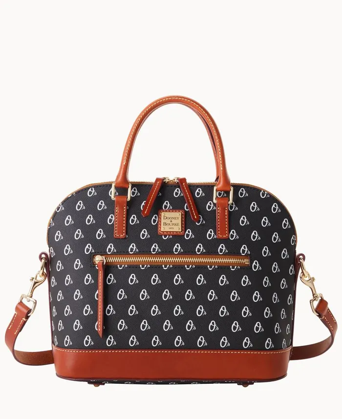 Dooney and Bourke Satchels MLB Orioles Domed Zip Satchel Orioles 8211 WomenMen