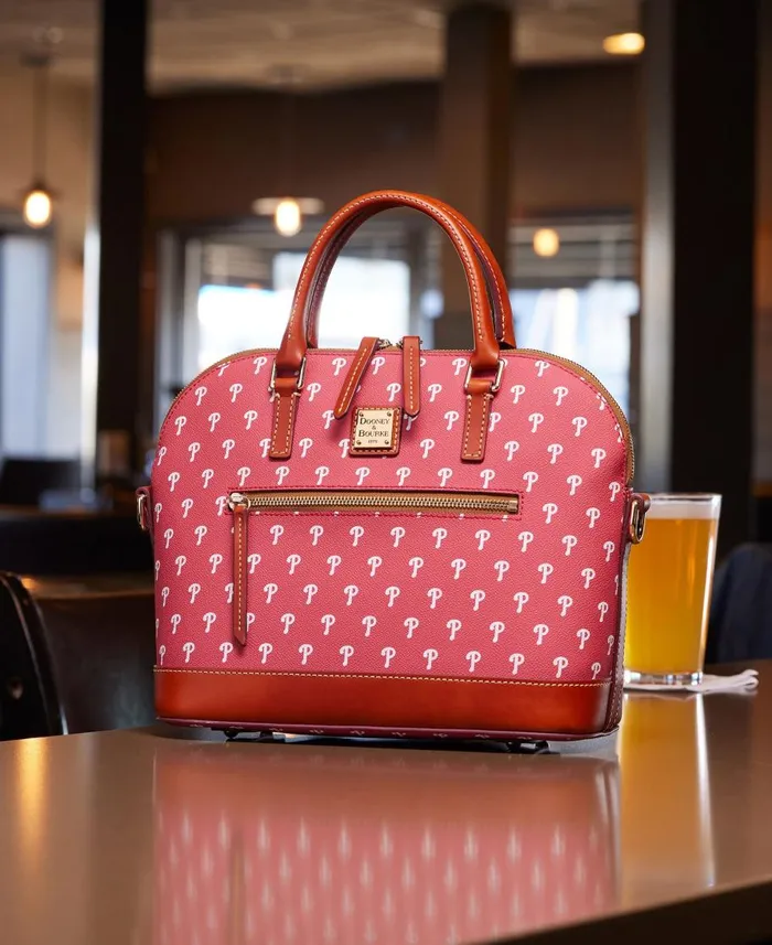 Dooney and Bourke Satchels MLB Phillies Domed Zip Satchel Phillies 8211 WomenMen Dooney and Bourke Satchels MLB Phillies Domed Zip Satchel Phillies 8211 WomenMen