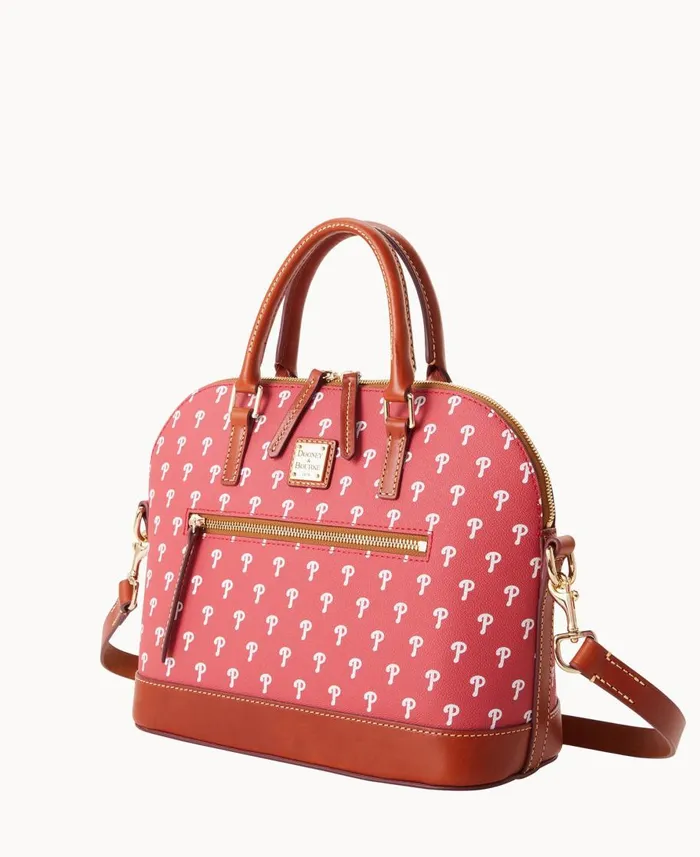 Dooney and Bourke Satchels MLB Phillies Domed Zip Satchel Phillies 8211 WomenMen Dooney and Bourke Satchels MLB Phillies Domed Zip Satchel Phillies 8211 WomenMen