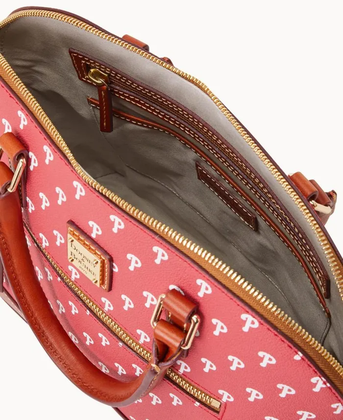 Dooney and Bourke Satchels MLB Phillies Domed Zip Satchel Phillies 8211 WomenMen Dooney and Bourke Satchels MLB Phillies Domed Zip Satchel Phillies 8211 WomenMen