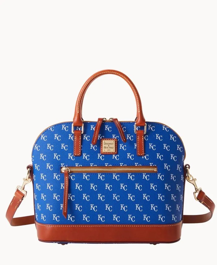 Dooney and Bourke Satchels MLB Royals Domed Zip Satchel Royals 8211 WomenMen