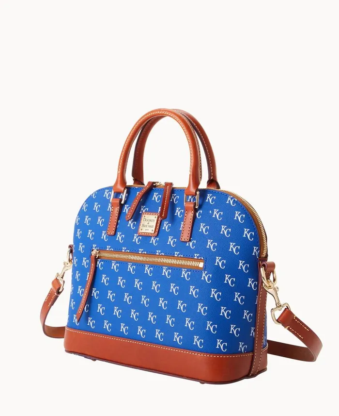 Dooney and Bourke Satchels MLB Royals Domed Zip Satchel Royals 8211 WomenMen Dooney and Bourke Satchels MLB Royals Domed Zip Satchel Royals 8211 WomenMen