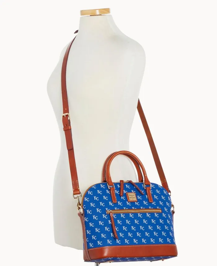 Dooney and Bourke Satchels MLB Royals Domed Zip Satchel Royals 8211 WomenMen Dooney and Bourke Satchels MLB Royals Domed Zip Satchel Royals 8211 WomenMen