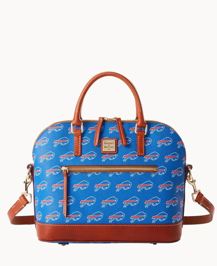 Dooney and Bourke Satchels NFL Bills Domed Zip Satchel Bills 8211 WomenMen