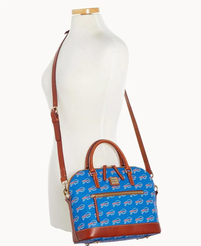 Dooney and Bourke Satchels NFL Bills Domed Zip Satchel Bills 8211 WomenMen