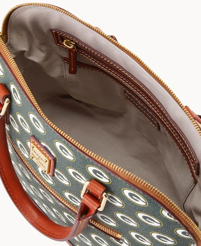 Dooney and Bourke Satchels NFL Packers Domed Zip Satchel Packers 8211 WomenMen Dooney and Bourke Satchels NFL Packers Domed Zip Satchel Packers 8211 WomenMen