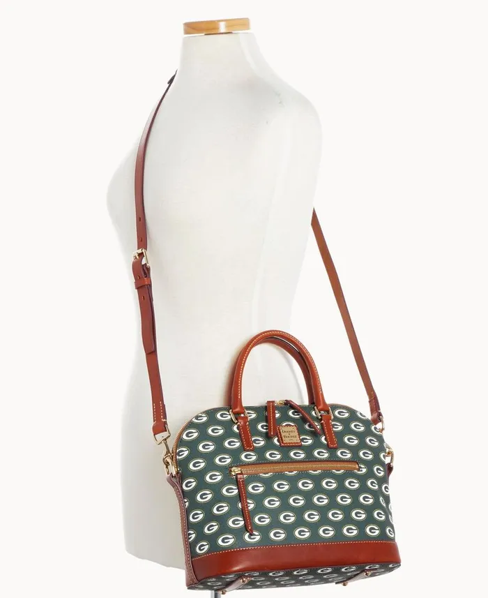 Dooney and Bourke Satchels NFL Packers Domed Zip Satchel Packers 8211 WomenMen Dooney and Bourke Satchels NFL Packers Domed Zip Satchel Packers 8211 WomenMen