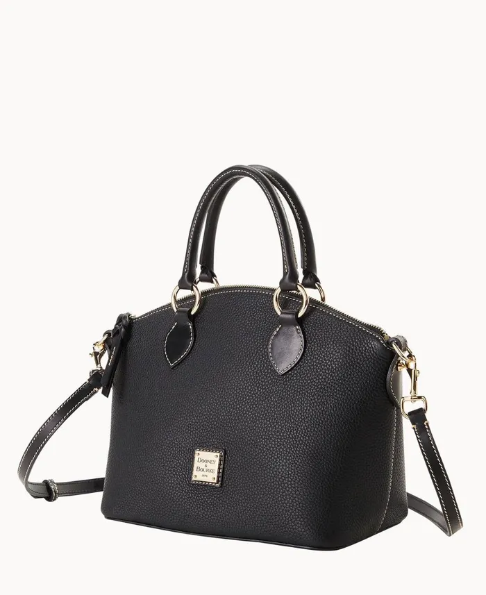Dooney and Bourke Satchels Pebble Grain Satchel Black Black 8211 WomenMen