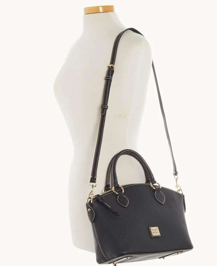 Dooney and Bourke Satchels Pebble Grain Satchel Black Black 8211 WomenMen
