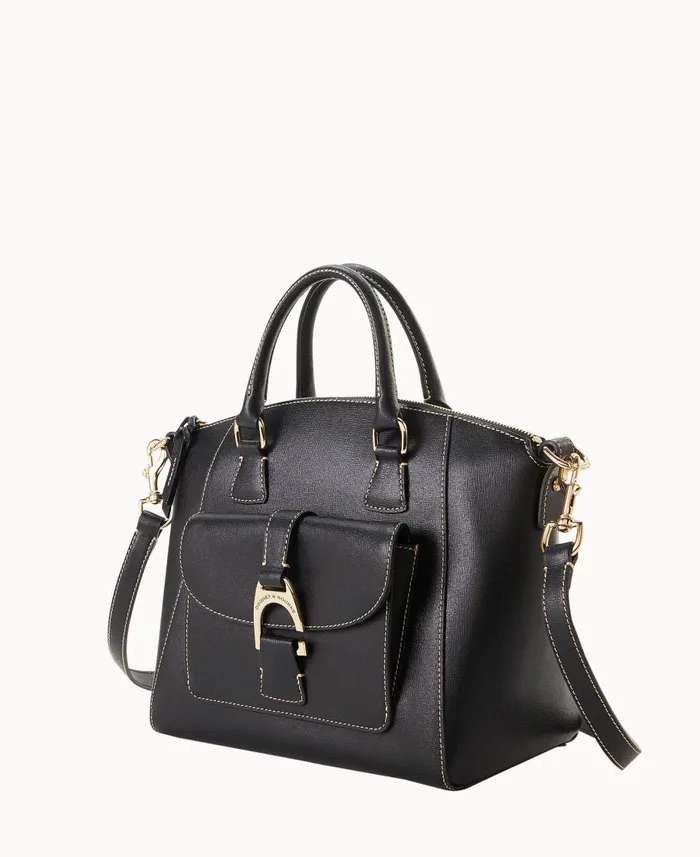 Dooney and Bourke Satchels Saffiano Naomi Satchel Black 8211 WomenMen