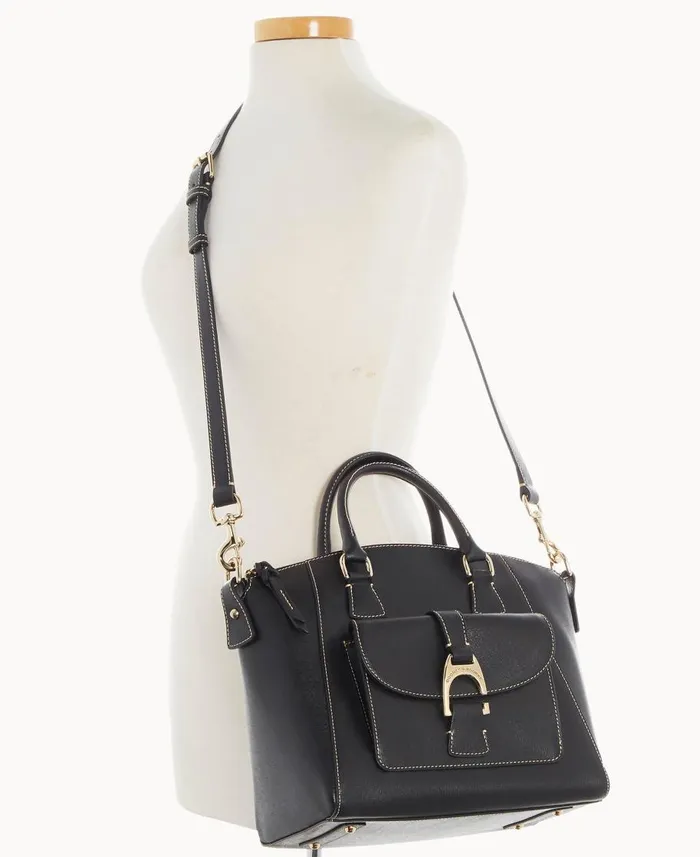 Dooney and Bourke Satchels Saffiano Naomi Satchel Black 8211 WomenMen