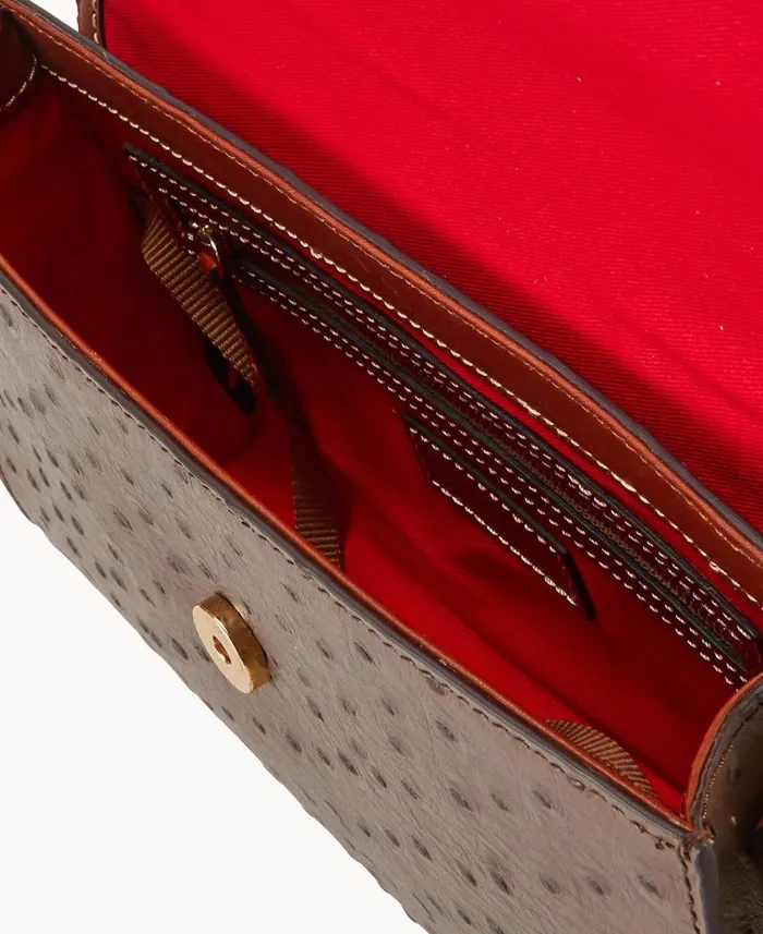 Dooney and Bourke Shoulder Bags Ostrich Lacey Clutch Mushroom 8211 WomenMen
