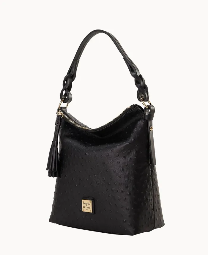 Dooney and Bourke Shoulder Bags Ostrich Randy Black 8211 WomenMen