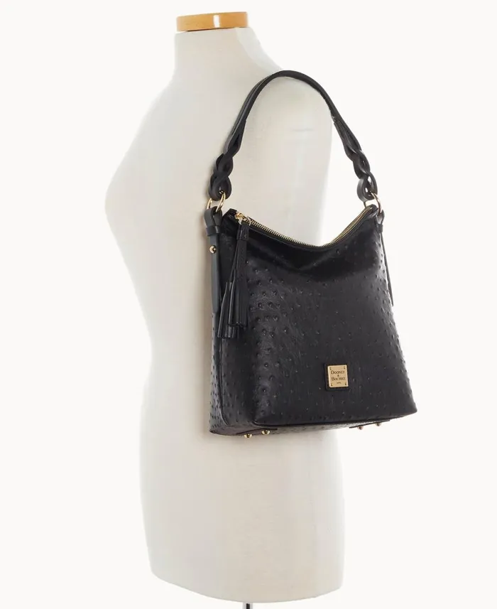 Dooney and Bourke Shoulder Bags Ostrich Randy Black 8211 WomenMen