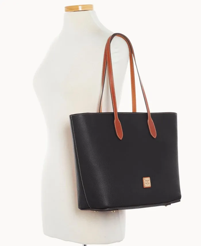 Dooney and Bourke Totes Pebble Grain Large Tote Black 8211 WomenMen