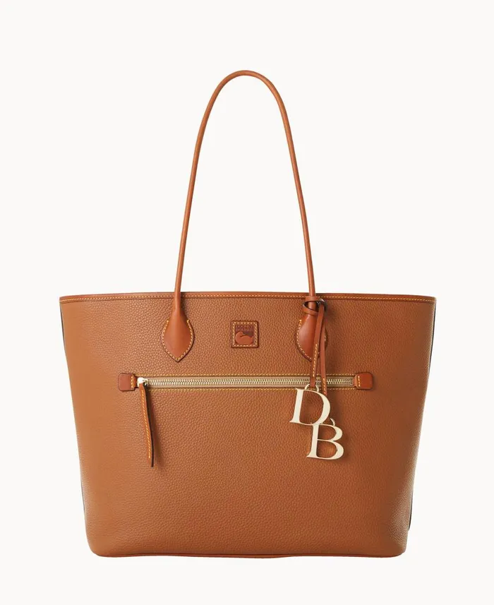 Dooney and Bourke Totes Pebble Grain Large Tote Caramel 8211 WomenMen