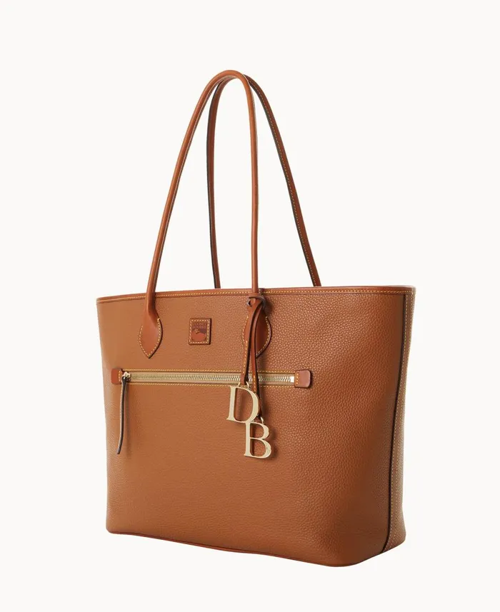 Dooney and Bourke Totes Pebble Grain Large Tote Caramel 8211 WomenMen