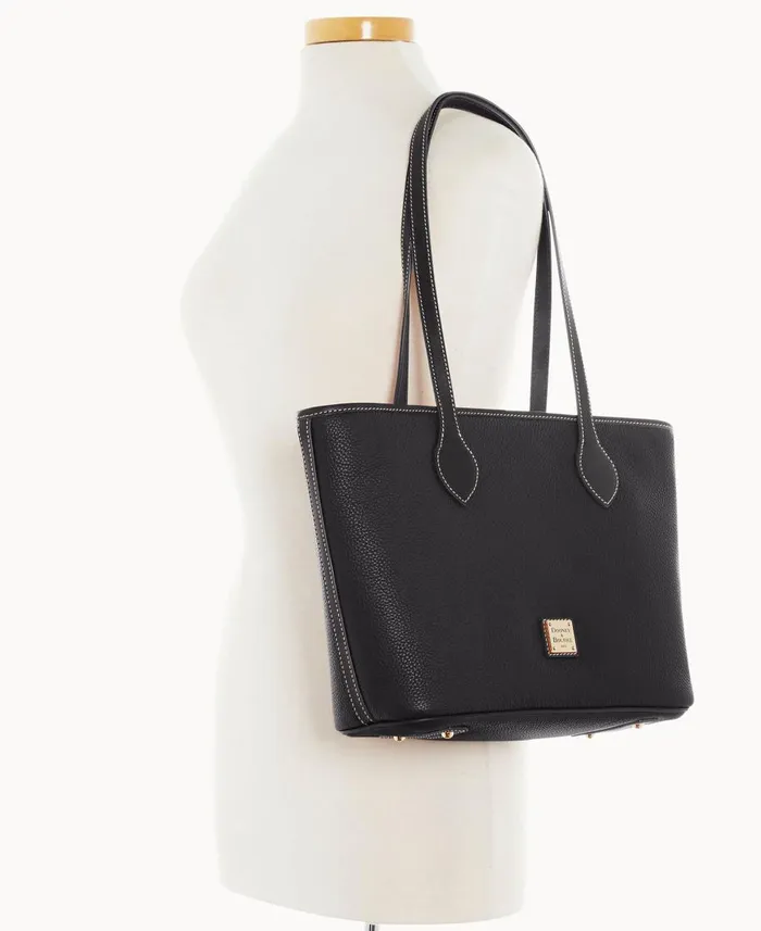 Dooney and Bourke Totes Pebble Grain Tote Black Black 8211 WomenMen