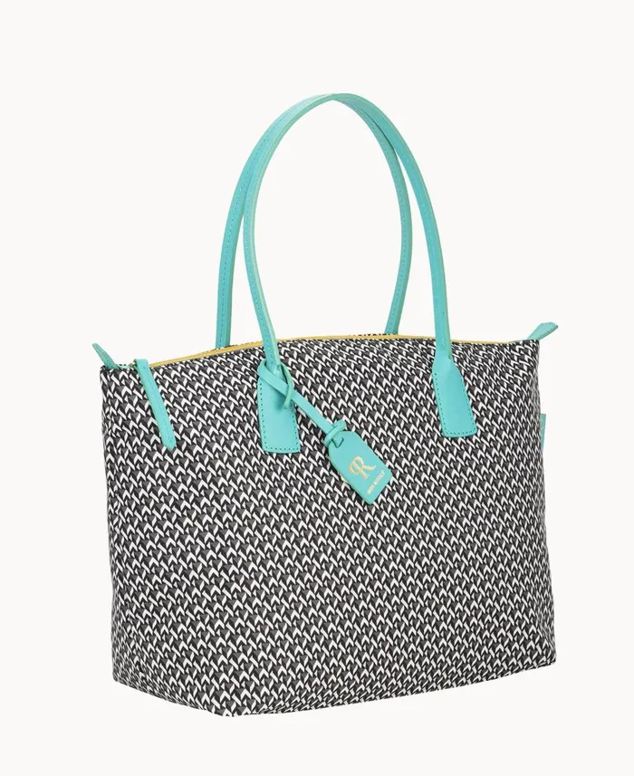 Dooney and Bourke Totes Roberta Pieri Tatami Fun Large Robertina Tote Aqua 8211 WomenMen Dooney and Bourke Totes Roberta Pieri Tatami Fun Large Robertina Tote Aqua 8211 WomenMen