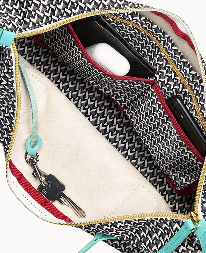 Dooney and Bourke Totes Roberta Pieri Tatami Fun Large Robertina Tote Aqua 8211 WomenMen Dooney and Bourke Totes Roberta Pieri Tatami Fun Large Robertina Tote Aqua 8211 WomenMen