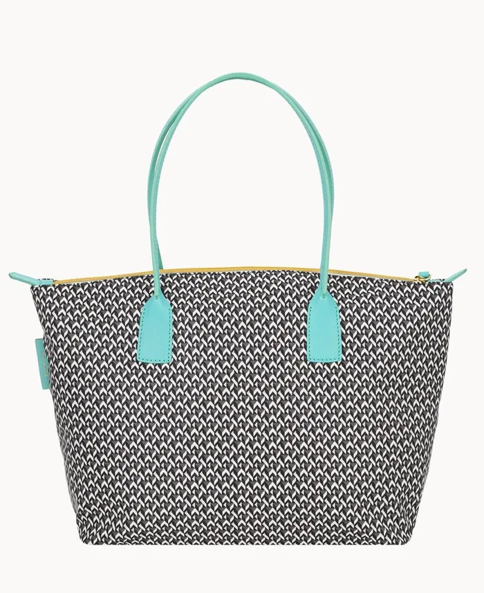 Dooney and Bourke Totes Roberta Pieri Tatami Fun Large Robertina Tote Aqua 8211 WomenMen Dooney and Bourke Totes Roberta Pieri Tatami Fun Large Robertina Tote Aqua 8211 WomenMen