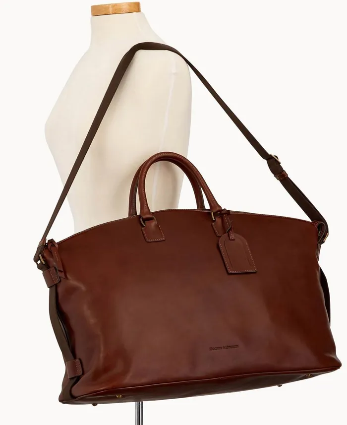 Dooney and Bourke Travel Florentine Weekender Chestnut 8211 WomenMen