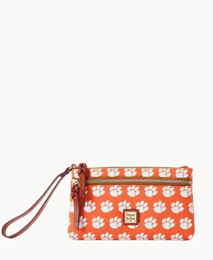 Dooney and Bourke Wallets Collegiate Clemson University Double Zip Wristlet Clemson University 8211 WomenMen Dooney and Bourke Wallets Collegiate Clemson University Double Zip Wristlet Clemson University 8211 WomenMen