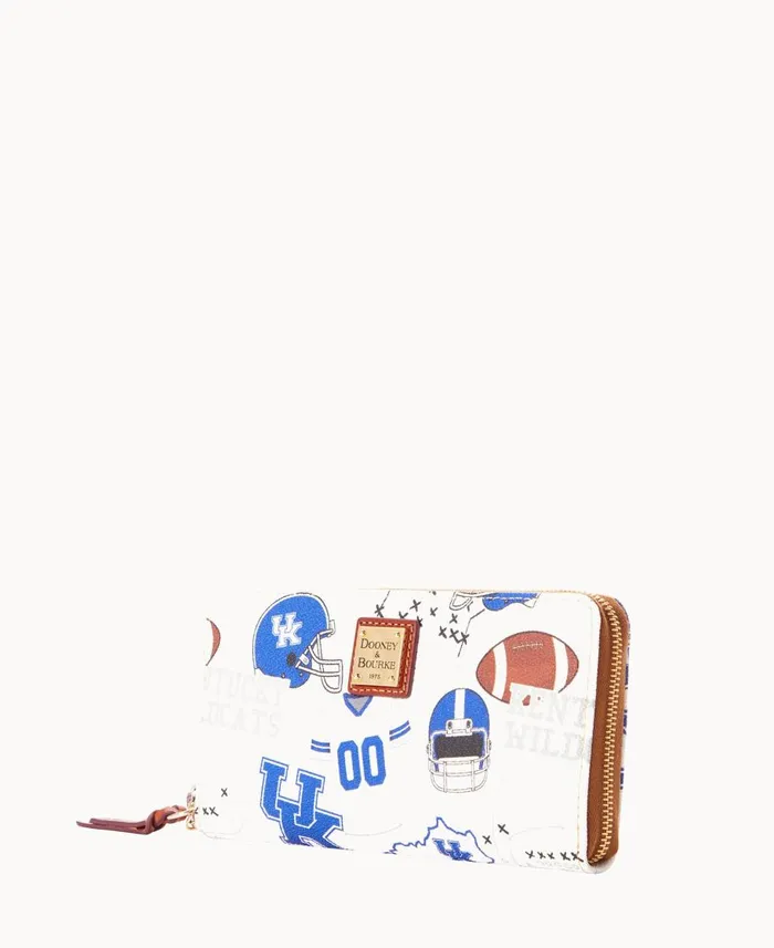 Dooney and Bourke Wallets Collegiate University Of Kentucky Large Zip Around Wristlet U Of Kentucky 8211 WomenMen