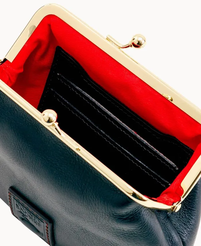 Dooney and Bourke Wallets Florentine Large Framed Purse Black Black 8211 WomenMen