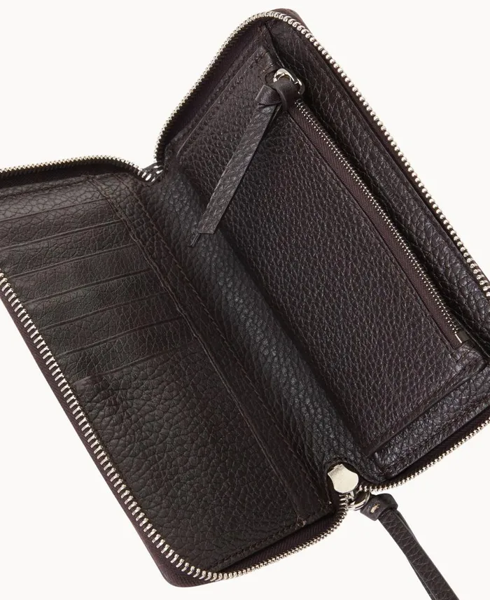 Dooney and Bourke Wallets Henrys Zip Around Wristlet Brown Tmoro 8211 WomenMen Dooney and Bourke Wallets Henrys Zip Around Wristlet Brown Tmoro 8211 WomenMen
