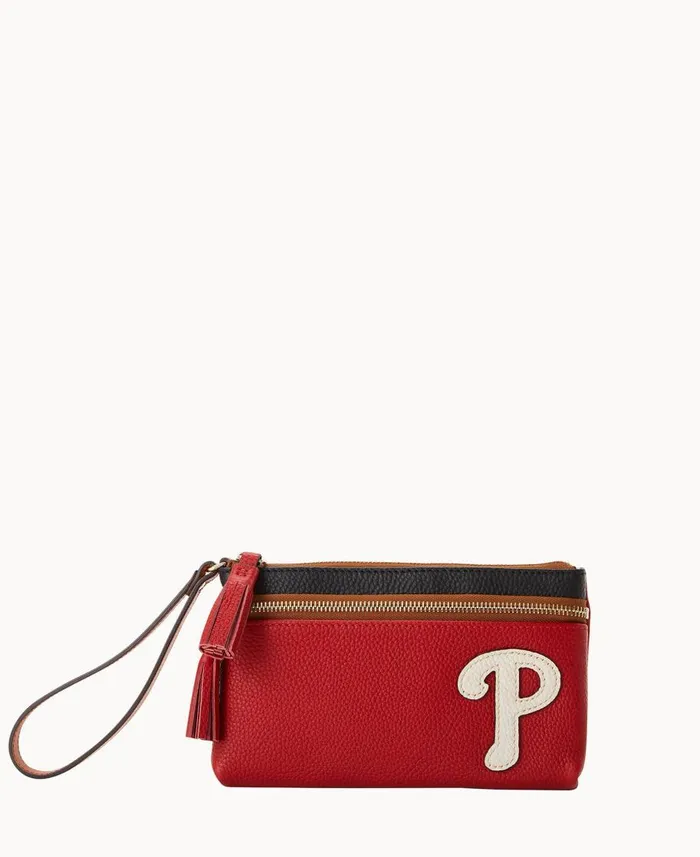 Dooney and Bourke Wallets MLB Phillies Double Zip Wristlet Phillies 8211 WomenMen Dooney and Bourke Wallets MLB Phillies Double Zip Wristlet Phillies 8211 WomenMen