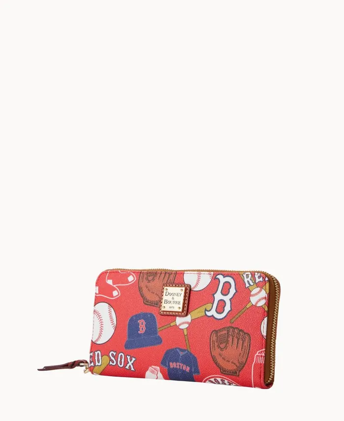 Dooney and Bourke Wallets MLB Red Sox Large Zip Around Wristlet Red Sox 8211 WomenMen Dooney and Bourke Wallets MLB Red Sox Large Zip Around Wristlet Red Sox 8211 WomenMen