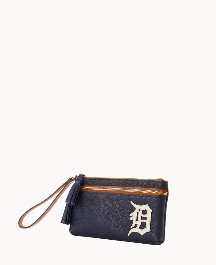 Dooney and Bourke Wallets MLB Tigers Double Zip Wristlet Tigers 8211 WomenMen