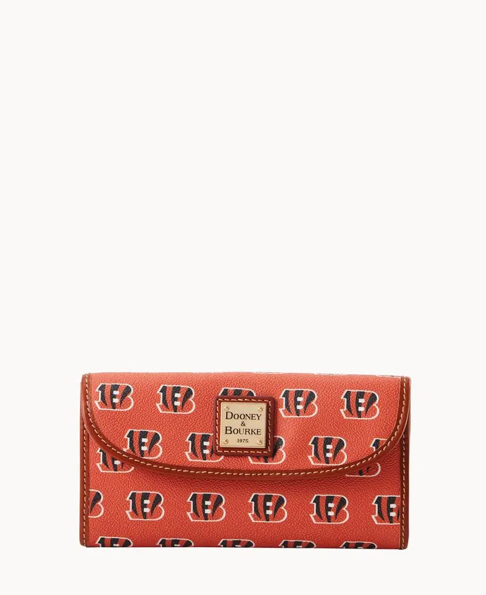 Dooney and Bourke Wallets NFL Bengals Continental Clutch Bengals 8211 WomenMen Dooney and Bourke Wallets NFL Bengals Continental Clutch Bengals 8211 WomenMen