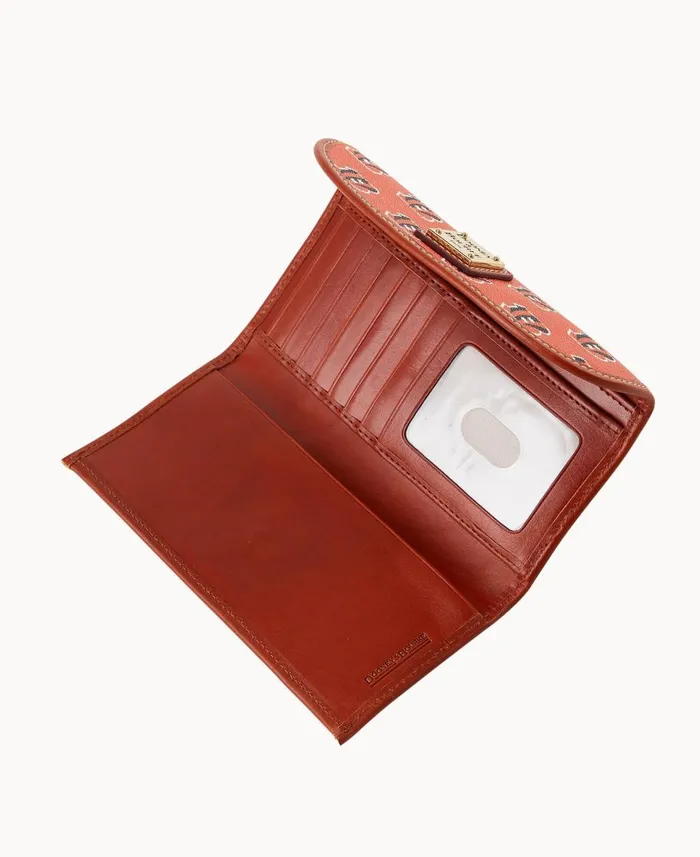 Dooney and Bourke Wallets NFL Bengals Continental Clutch Bengals 8211 WomenMen Dooney and Bourke Wallets NFL Bengals Continental Clutch Bengals 8211 WomenMen
