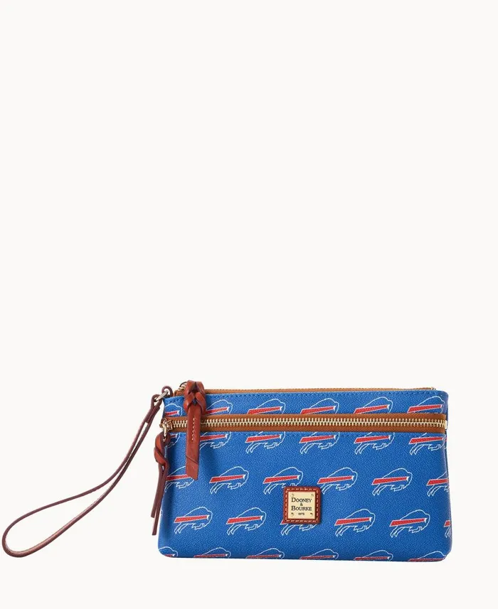 Dooney and Bourke Wallets NFL Bills Double Zip Wristlet Buffalo Bills 8211 WomenMen Dooney and Bourke Wallets NFL Bills Double Zip Wristlet Buffalo Bills 8211 WomenMen