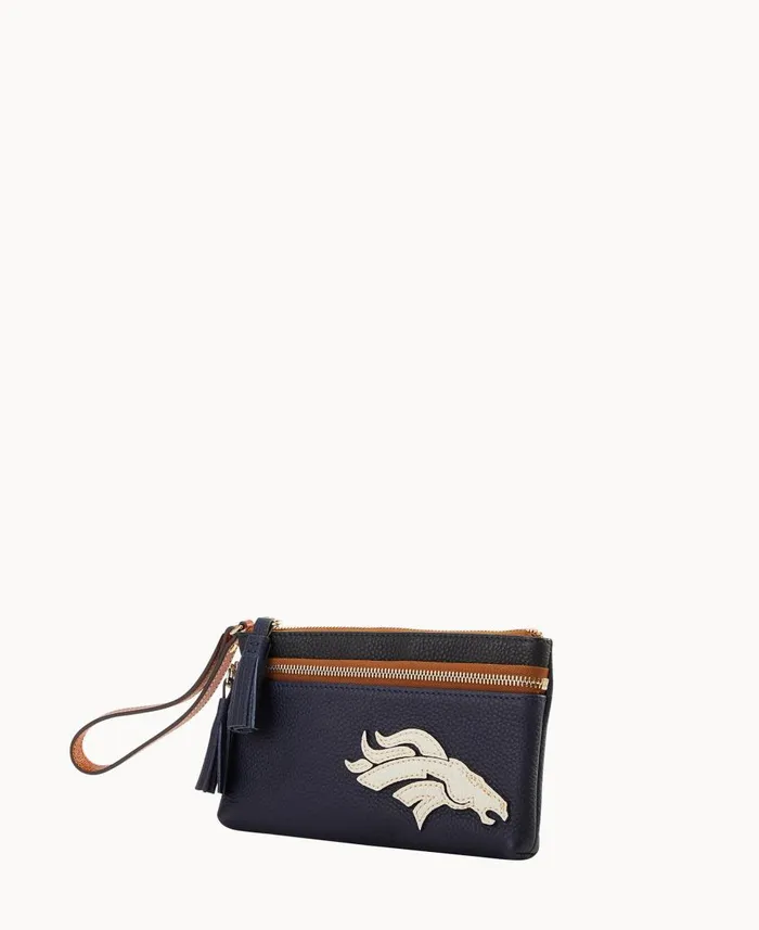 Dooney and Bourke Wallets NFL Broncos Double Zip Wristlet Broncos 8211 WomenMen Dooney and Bourke Wallets NFL Broncos Double Zip Wristlet Broncos 8211 WomenMen