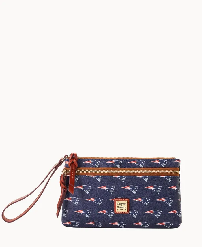 Dooney and Bourke Wallets NFL Patriots Double Zip Wristlet New England Patriots 8211 WomenMen Dooney and Bourke Wallets NFL Patriots Double Zip Wristlet New England Patriots 8211 WomenMen
