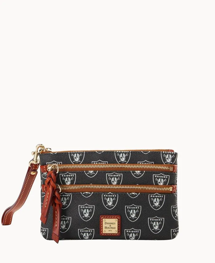 Dooney and Bourke Wallets NFL Raiders Triple Zip Wristlet Bills 8211 WomenMen Dooney and Bourke Wallets NFL Raiders Triple Zip Wristlet Bills 8211 WomenMen
