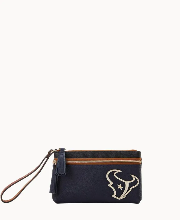 Dooney and Bourke Wallets NFL Texans Double Zip Wristlet Texans 8211 WomenMen