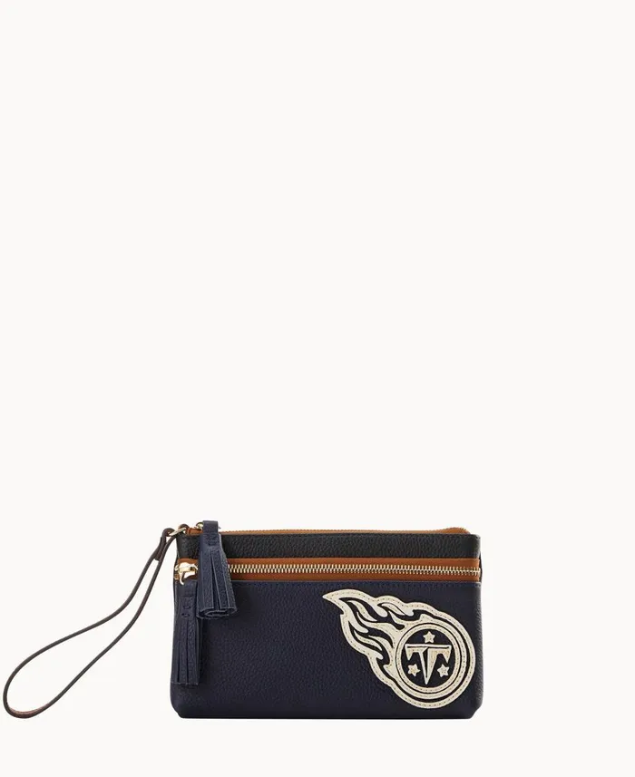 Dooney and Bourke Wallets NFL Titans Double Zip Wristlet Titans 8211 WomenMen Dooney and Bourke Wallets NFL Titans Double Zip Wristlet Titans 8211 WomenMen