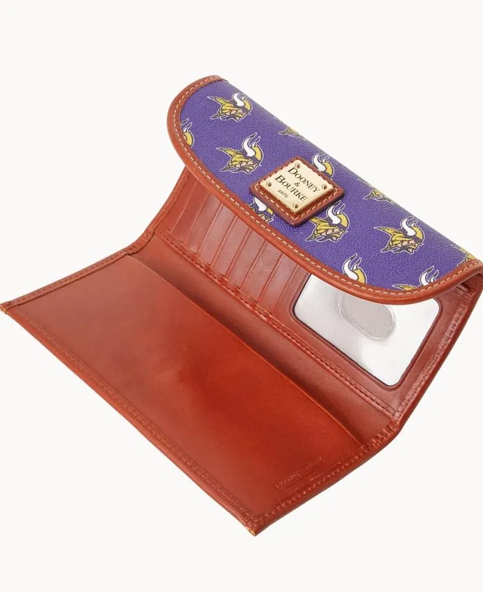Dooney and Bourke Wallets NFL Vikings Continental Clutch Vikings 8211 WomenMen Dooney and Bourke Wallets NFL Vikings Continental Clutch Vikings 8211 WomenMen